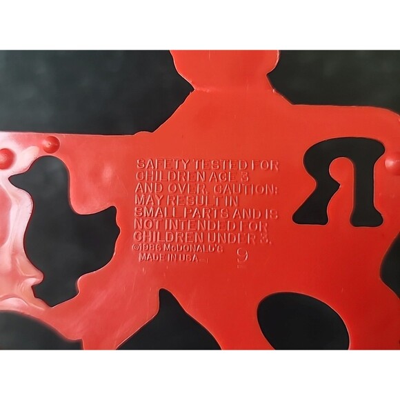 Vintage McDonald's Plastic Stencils 1986 Made In USA - Picture 9 of 10